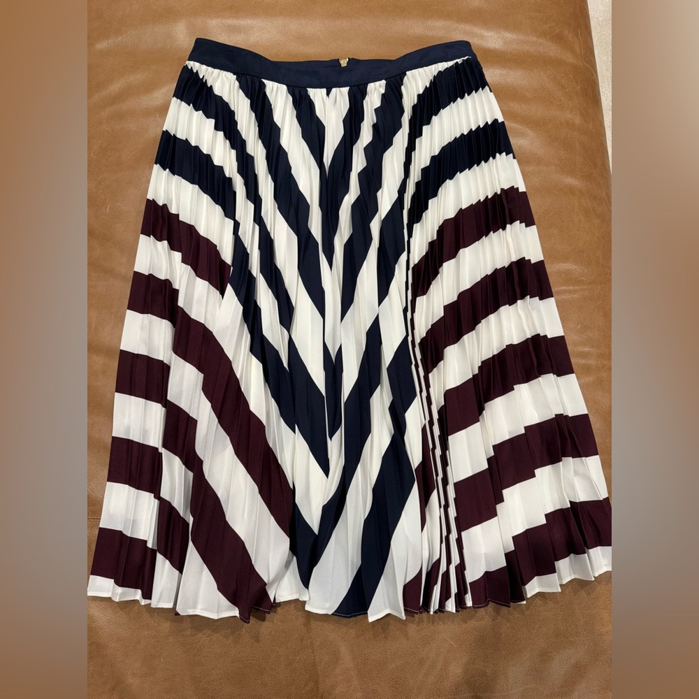 Ted Baler British brand women’s long skirt color burgundy, white and Navy blue.